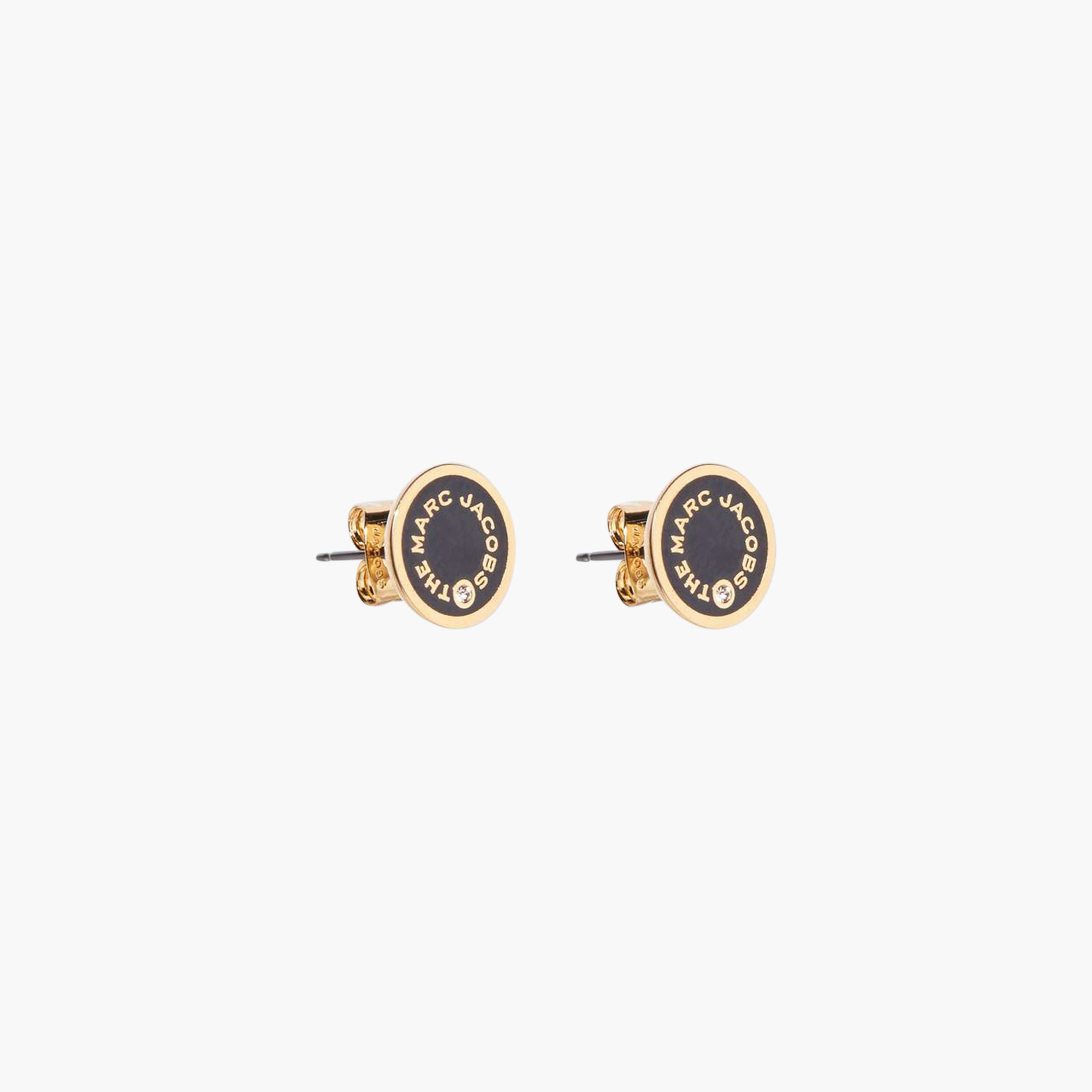 The Medallion Studs in Black/Gold